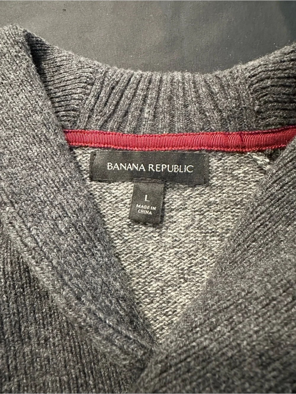 RIBBED WOOL-BLEND SHAWL-COLLAR PULLOVER
